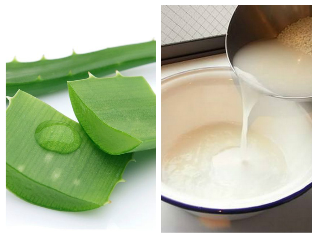 Nước vo gạo kết hợp với nha đam làm trắng da hiệu quả mặt nạ nước vo gạo và nha đam